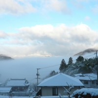 新春の雪景色 『大雪警報発令中の山陰方面』 を望む snow