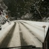 今年最初の雪道(帝釈峡付近) R23