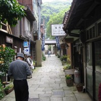 美保館から美保神社方向